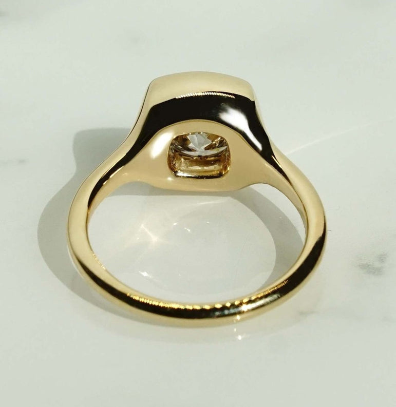 1.60 Ct Colorless Round Moissanite Solitaire Engagement Ring