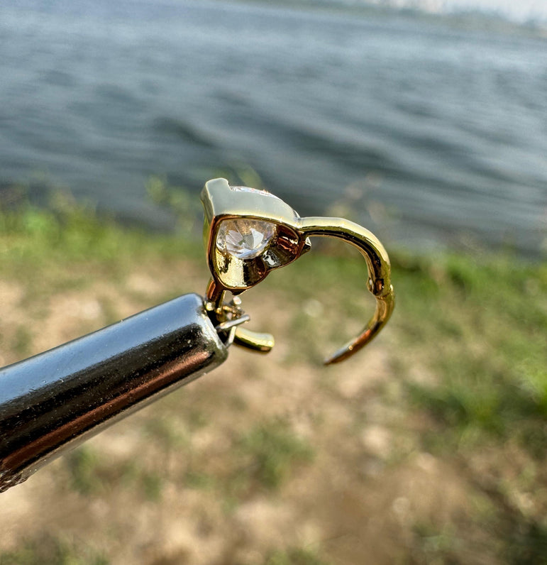 Heart Shape Septum Daith Tragus Helix Cartilage Rook 14K Gold Piercing