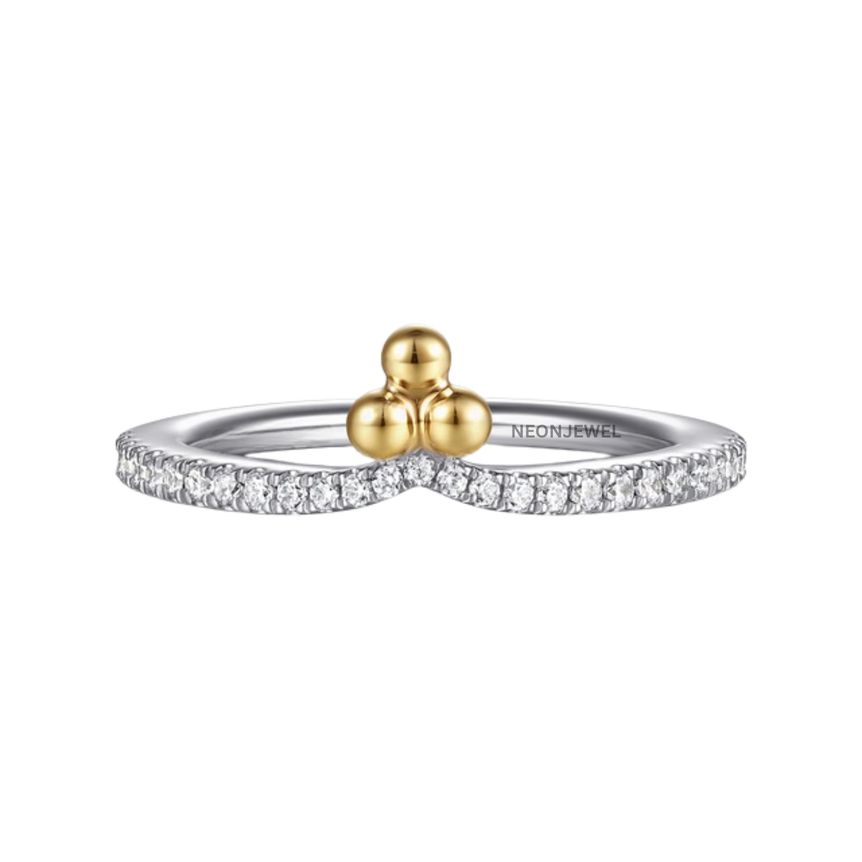 Luxury Tiara Smart Ring Guard – Crystal Encrusted Wishbone Ring Overlay
