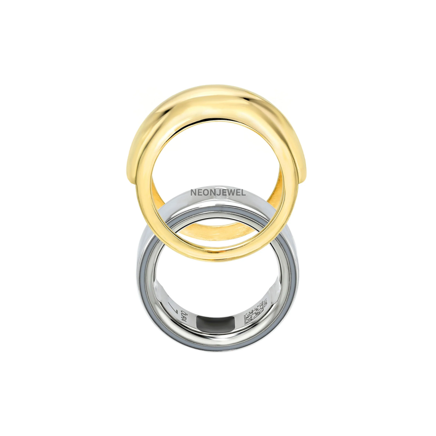 Premium Gold-Tone Protective Sleeve for Oura Ring 5