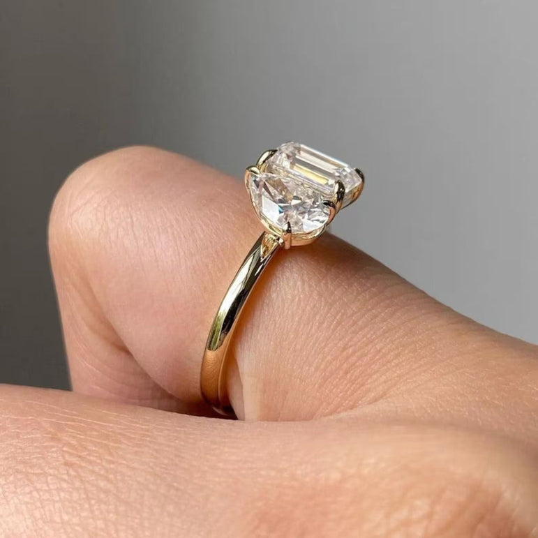 Toi Et Moi Moissanite Ring Unique Diamond Wedding Ring For Women