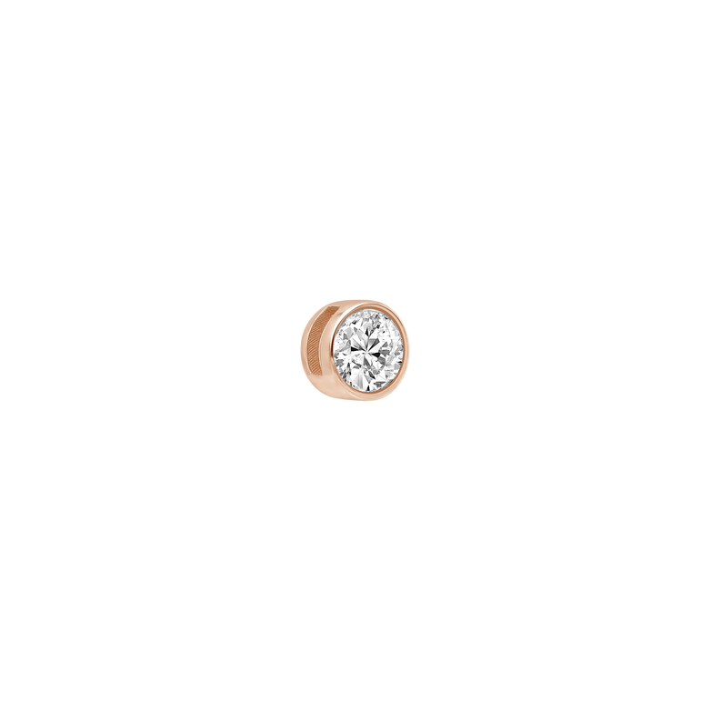 Round Diamond Pendant Necklace Bezel Set Charm Necklace Lab Grown Dainty Diamond Solitaire Everyday Wear Necklace
