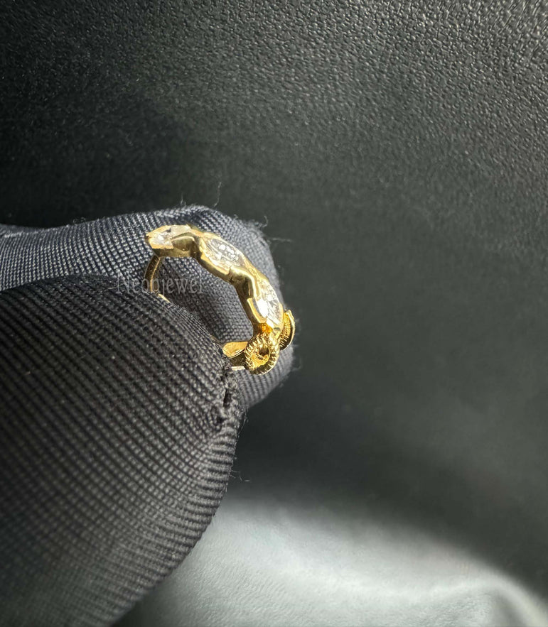 10K Solid Gold Invisible Set Diamond Marquise Eternity Hoop Earring For Women Hoops Earring