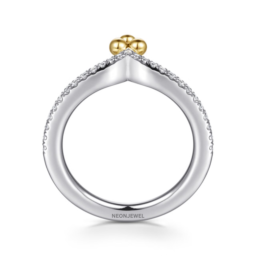 Luxury Tiara Smart Ring Guard – Crystal Encrusted Wishbone Ring Overlay