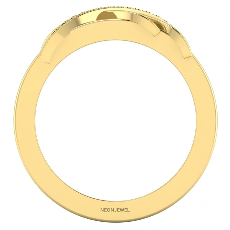 Criss-Cross Smart Ring Cover, Two-Tone Interlocking X Band Shield, Diamond Accent Tracker Protector, Luxury Jewelry Sleeve, Statement Ring Guard