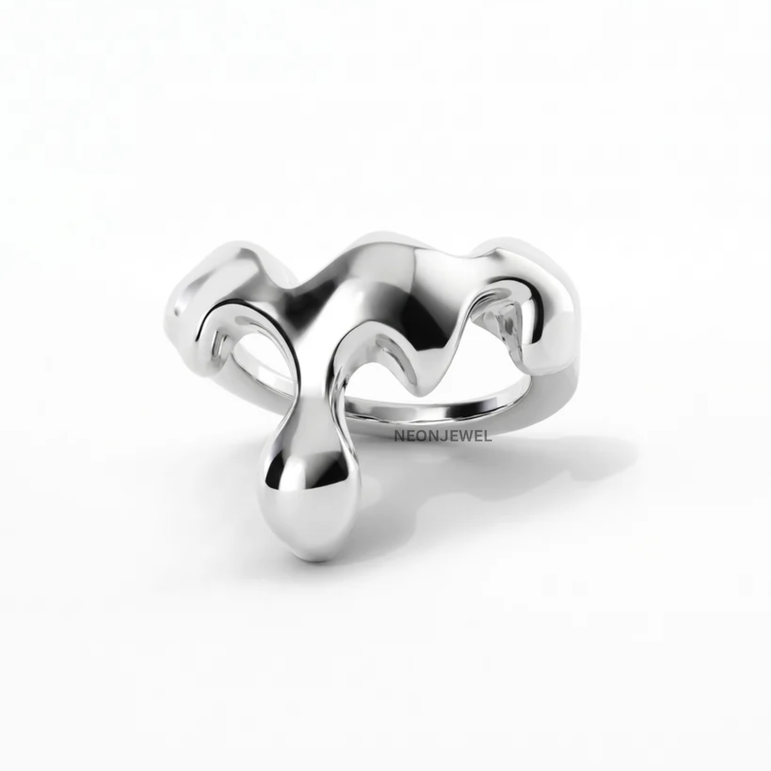 Molten Drip Statement Oura Ring 5 Cover