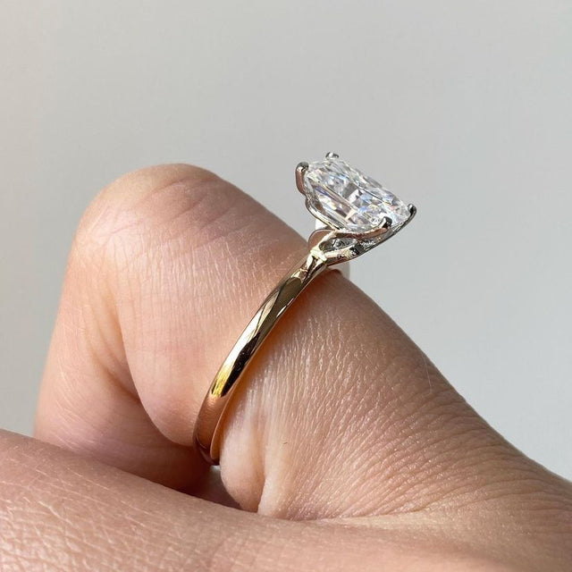 2.67 Ct Colorless Moissanite Engagement Ring Solitaire Diamond Wedding Proposal Ring