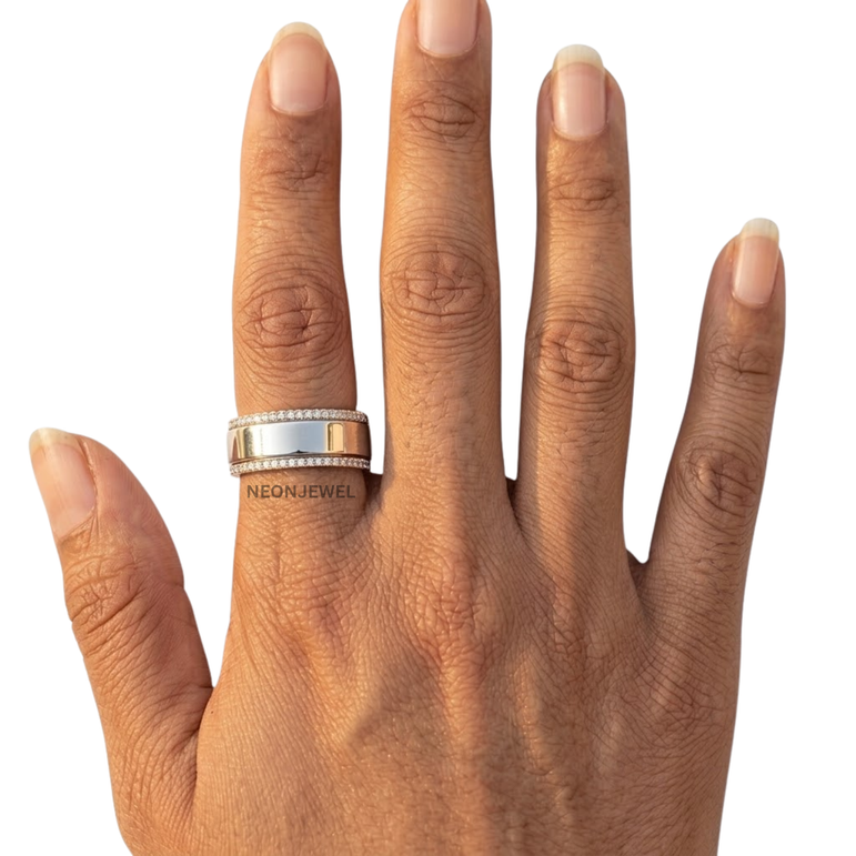 The "Eternity" Dual Stacking Covers for Oura Ring 4, 5 – Polished Gold & Pavé Crystal
