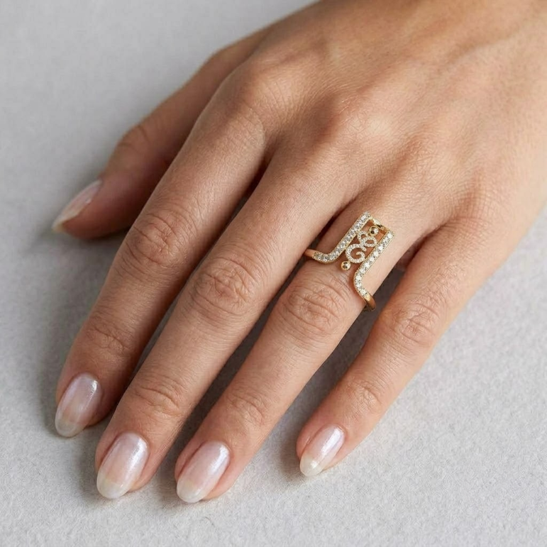Crystal Initial E Ring Guard for Smart Ring โข Gold Custom Monogram Smart Ring Cover โข Pave Diamond Letter E Ring Protector