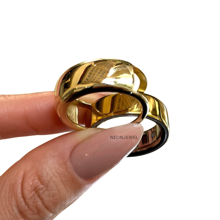 Premium Gold-Tone Protective Sleeve for Oura Ring 5