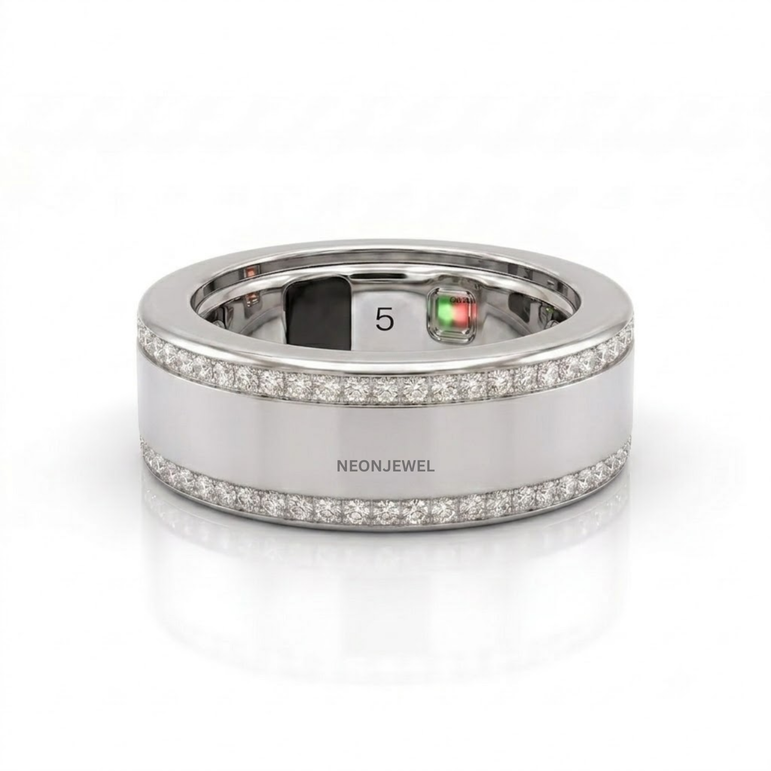 Luxury Inlaid Gold Cover Protector for Oura Ring 4, 5 Cover
