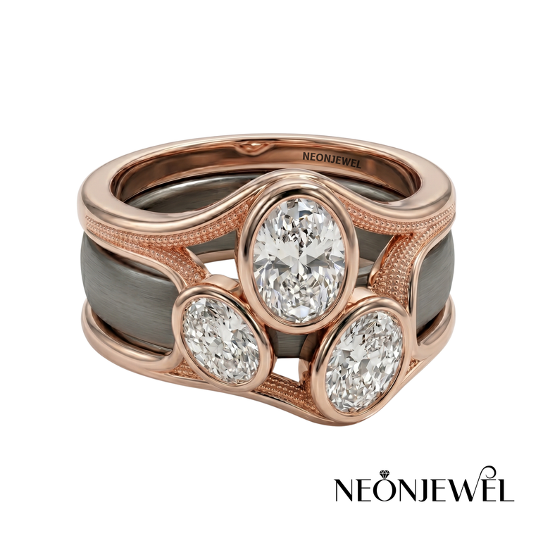 Solid Gold Oura Ring 5 Cover Lab Grown Diamond Smart Ring Jacket Luxury Tech Accessory Oura Ring 5 Protective Diamond Wrap Slim Huggie