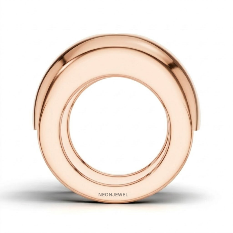 Chunky Gold Dome Oura Ring Cover | Bezel Set Solitaire Crystal Smart Ring Shield | Bold Statement Smart Tech Jewelry Protector