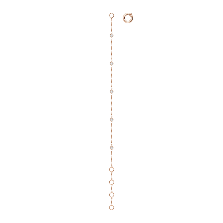 Bezel Set Dainty Diamond Bracelet 14k 18k Real Solid Gold Round Cut Diamond Minimalist Layering Everyday Solitaire Chunky Chain Bracelet