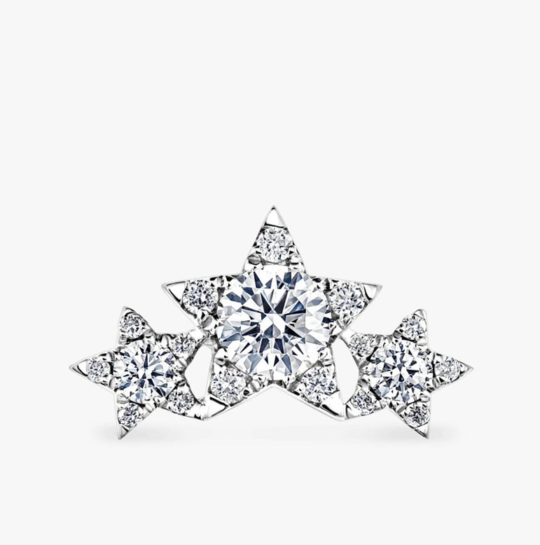 Skylar Natural Diamond Stud, Star Cluster Earring for women, Star Earring For Girl