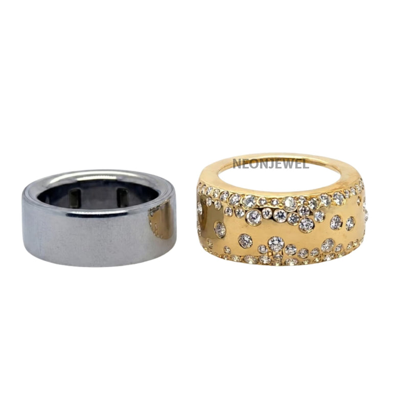 Solid Gold Oura Ring Cover Gen 5 Lab Grown Diamond Smart Ring Jacket Luxury Tech Accessory Oura Gen 5 Protective Diamond Wrap Huggie