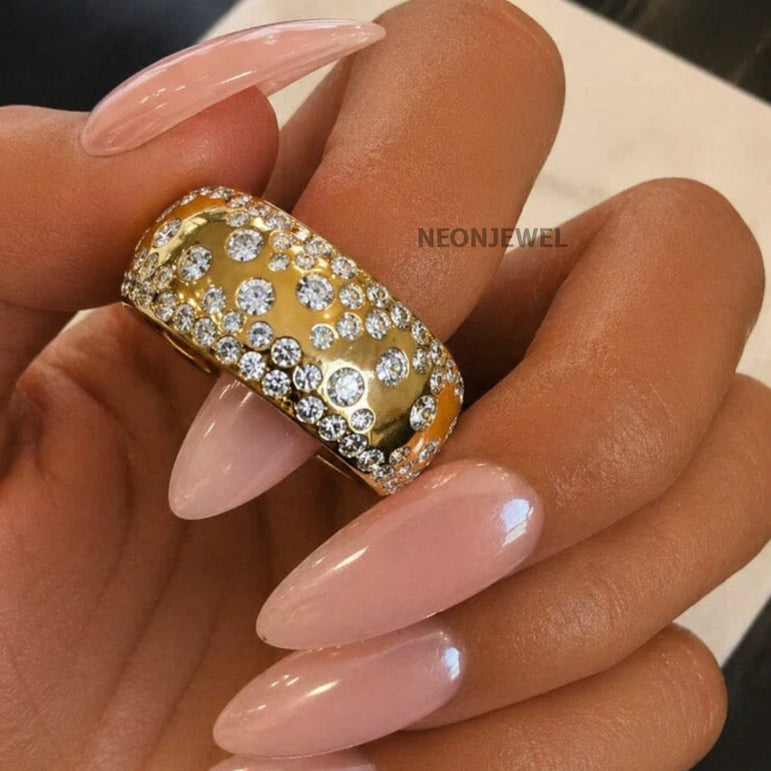 Solid Gold Oura Ring Cover Gen 5 Lab Grown Diamond Smart Ring Jacket Luxury Tech Accessory Oura Gen 5 Protective Diamond Wrap Huggie