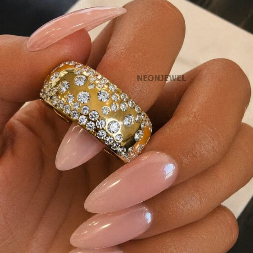 Solid Gold Oura Ring Cover Gen 5 Lab Grown Diamond Smart Ring Jacket Luxury Tech Accessory Oura Gen 5 Protective Diamond Wrap Huggie