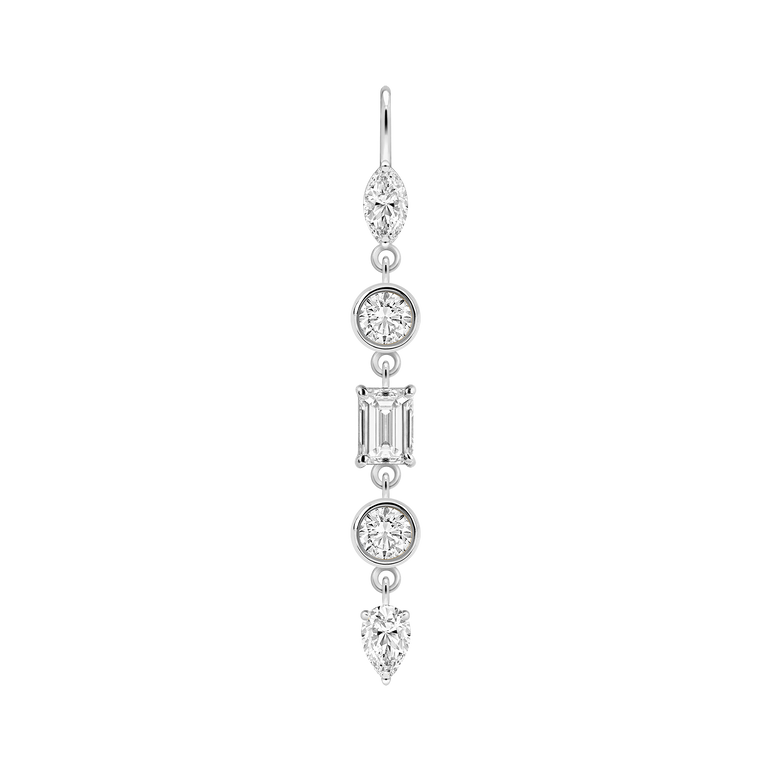 Diamond Leaf Pendant Necklace Everyday 14k Gold Bezel Set Charm Necklace Sparkling Marquise Lab Grown Unique Dainty Diamond Pendant (Copy)