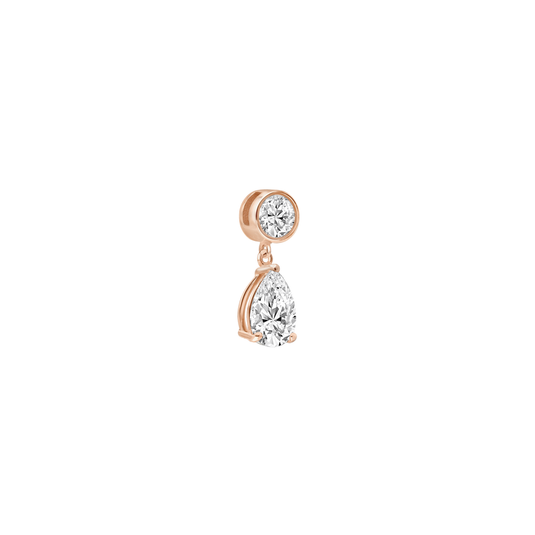 Pear Diamond Drop Pendant Necklace Minimalist Dainty Lab Grown Diamond Teardrop Bridal Necklace Solitaire Pendant For Her