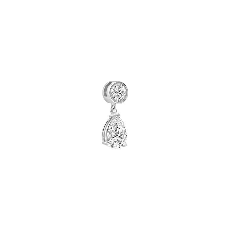 Pear Diamond Drop Pendant Necklace Minimalist Dainty Lab Grown Diamond Teardrop Bridal Necklace Solitaire Pendant For Her