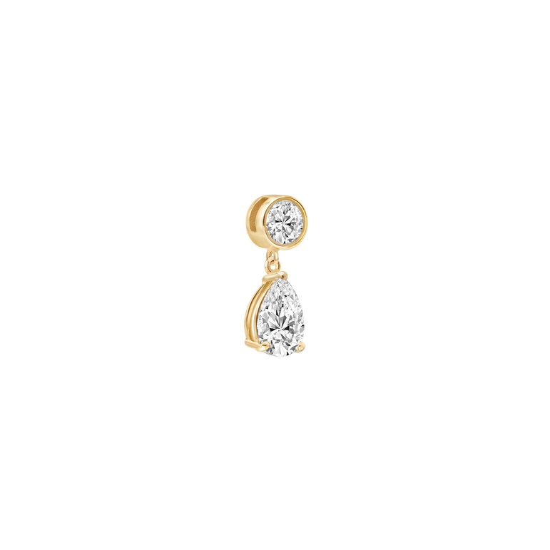 Pear Diamond Drop Pendant Necklace Minimalist Dainty Lab Grown Diamond Teardrop Bridal Necklace Solitaire Pendant For Her
