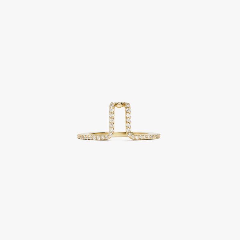 Gold Smart Ring Cover Protector with Pavé Diamonds, Minimalist Shield for Gen 5 Fitness Tracker Ring, Elegant Luxury Jewelry Ring Guard