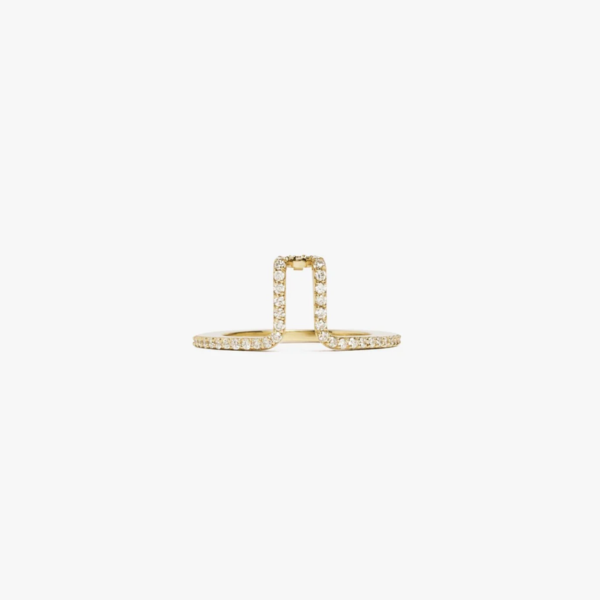 Gold Smart Ring Cover Protector with Pavé Diamonds, Minimalist Shield for Gen 5 Fitness Tracker Ring, Elegant Luxury Jewelry Ring Guard