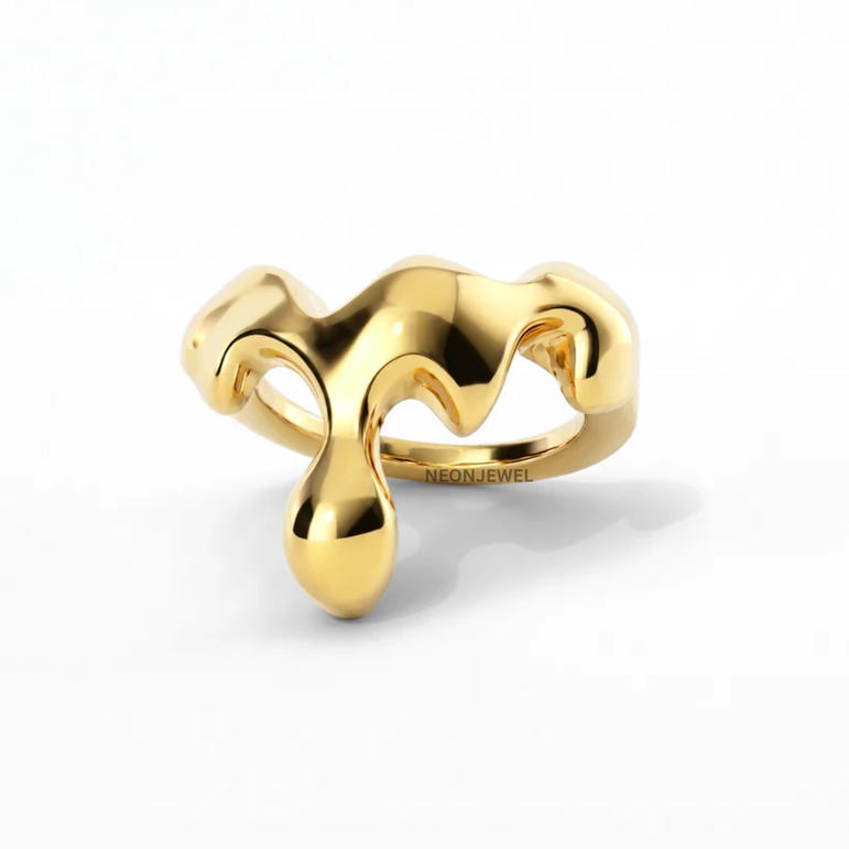 Molten Drip Statement Oura Ring 5 Cover