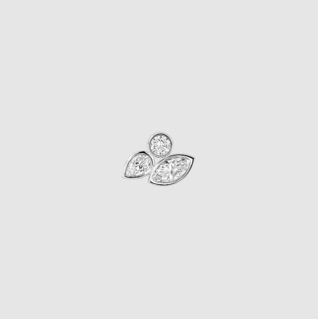 Cluster Diamond Stud Earrings Round Cut Lab Grown Sparkling Diamond Minimalist Everyday Wear Luxury Gold Classic Earring