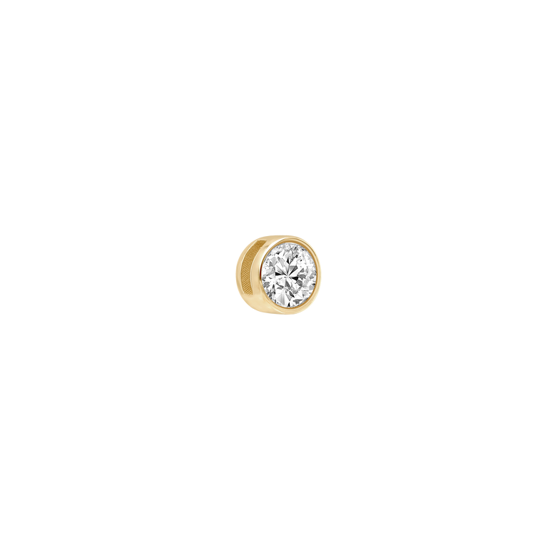Round Diamond Pendant Necklace Bezel Set Charm Necklace Lab Grown Dainty Diamond Solitaire Everyday Wear Necklace
