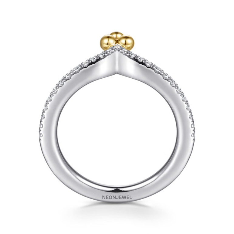 Luxury Tiara Smart Ring Guard – Crystal Encrusted Wishbone Ring Overlay