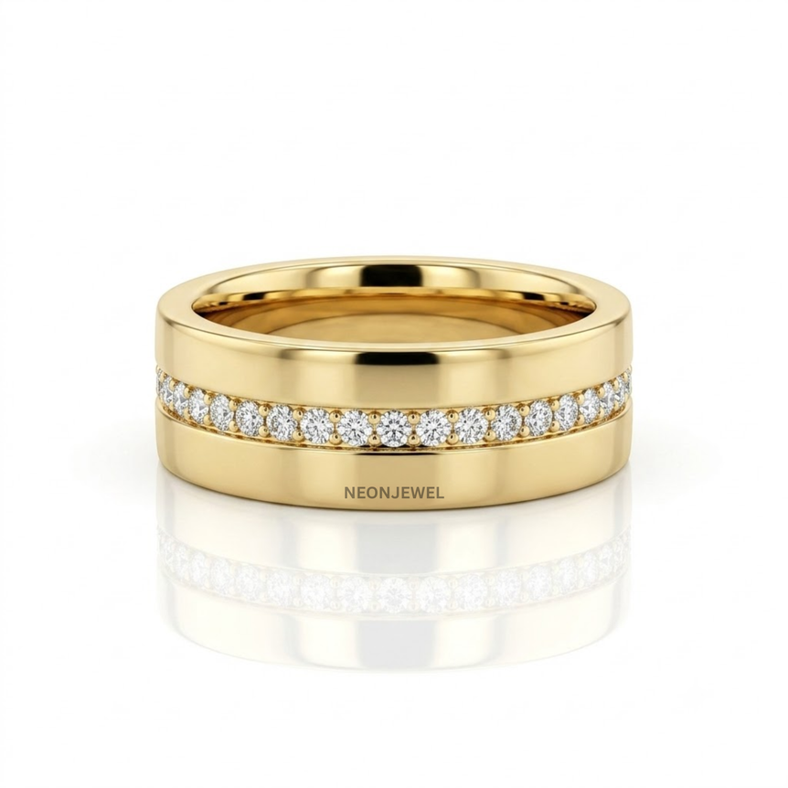Minimalist Open-Band Oura Ring Cover | Gold Plated Smart Ring Protector with Single Row Crystal Accent