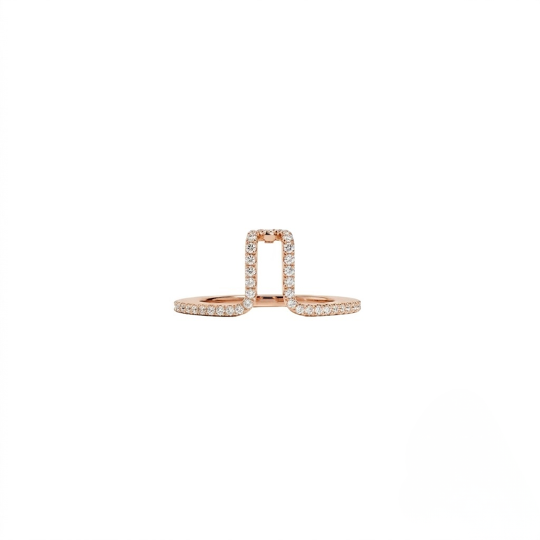 Gold Smart Ring Cover Protector with Pavé Diamonds, Minimalist Shield for Gen 5 Fitness Tracker Ring, Elegant Luxury Jewelry Ring Guard