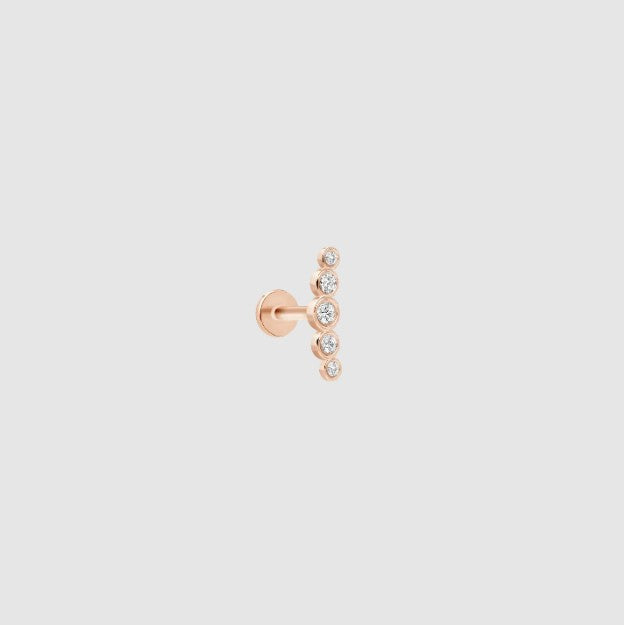 Round Diamond Stud Earring Prong Set Lab Grown Diamond Dainty Minimalist Everyday Wear Single Diamond Stud Earring