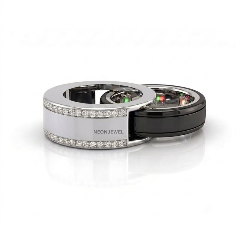 Luxury Inlaid Gold Cover Protector for Oura Ring 4, 5 Cover