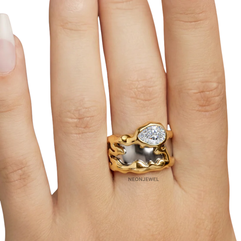 Fluid Organic Gold Statement Cover for Oura Ring 5