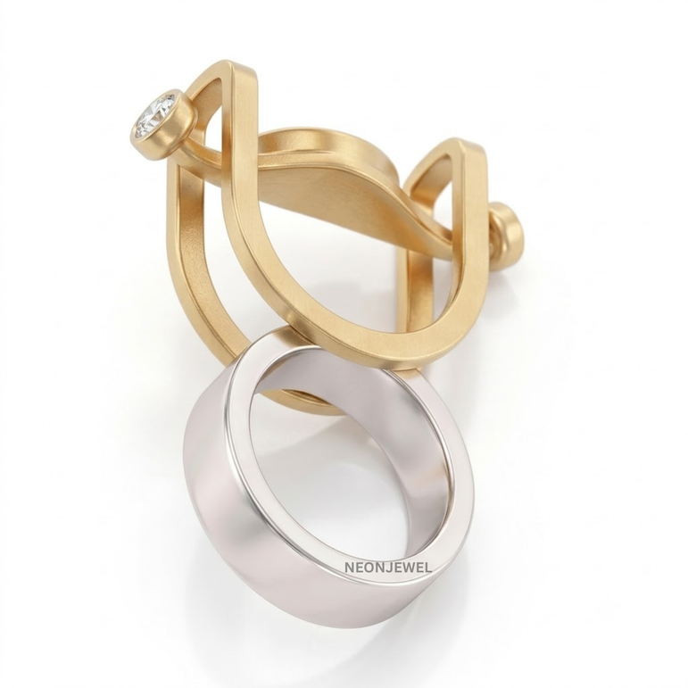 Gold Marquise Diamond Oura Ring Cover | Luxury Smart Ring Protector | 14K Gold Plated Crystal Oura Ring Jacket