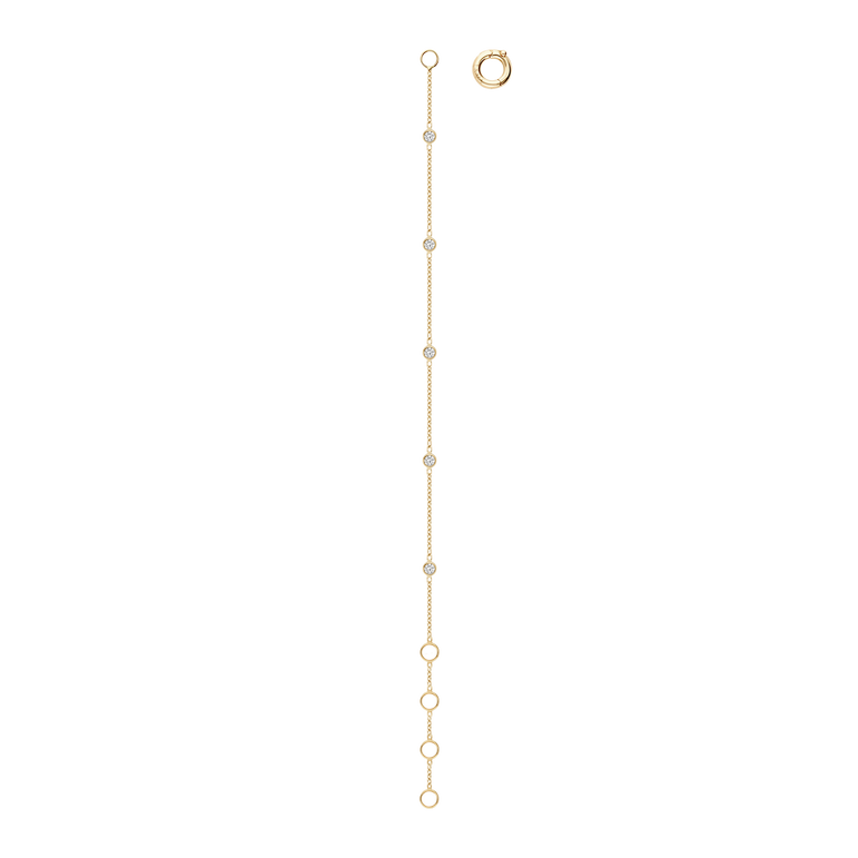 Bezel Set Dainty Diamond Bracelet 14k 18k Real Solid Gold Round Cut Diamond Minimalist Layering Everyday Solitaire Chunky Chain Bracelet