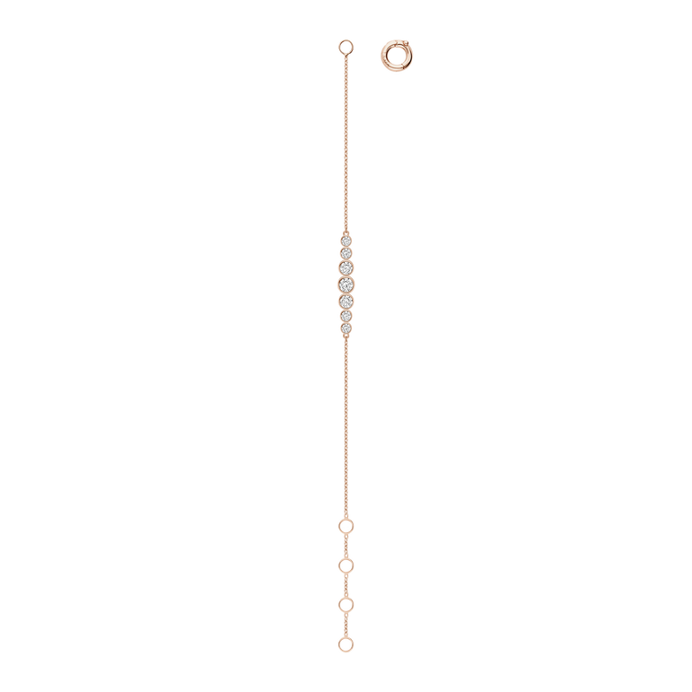 Dainty Diamond Bracelet 14k 18k Real Gold Round Cut Bezel Set Lab Grown Diamond Minimalist Layering Everyday Solitaire Chunky Chain Bracelet