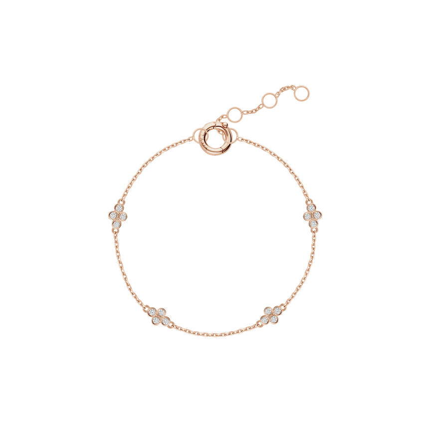 Bezel Set Dainty Diamond Bracelet 14k 18k Real Gold Round Cut Diamond Minimalist Layering Everyday Solitaire Chunky Chain Station Bracelet
