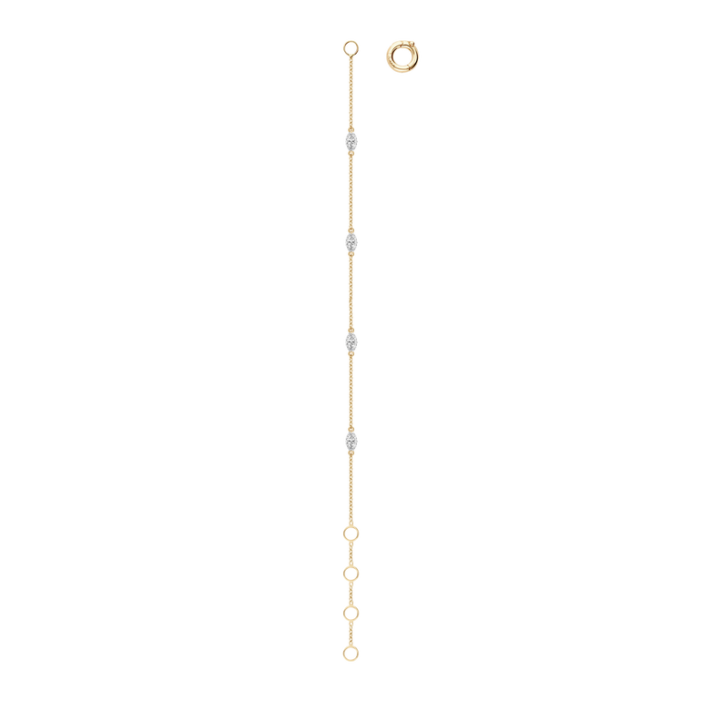 Bezel Set Dainty Diamond Bracelet 14k 18k Real Gold Round Cut Diamond Minimalist Layering Everyday Solitaire Chunky Chain Station Bracelet