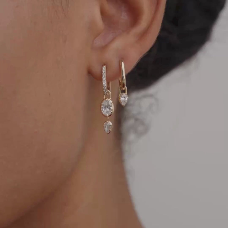 14k Solid Gold Hoop Earrings Minimalist Solitaire Everyday Wear Modern Gold Huggie Hoop Chunky Square 18k Plain Gold Small Huggie Hoop