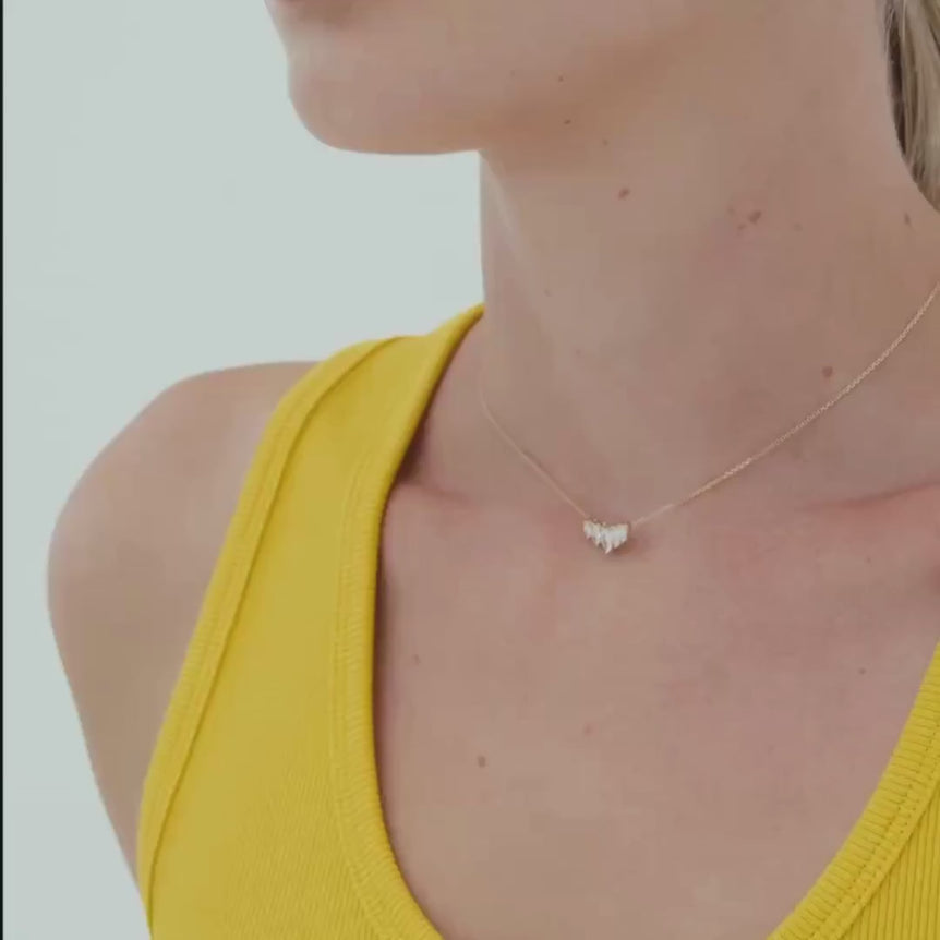 Marquise Diamond Necklace Minimalist Charm Necklace Lab Grown Dainty Diamond Everyday Elegant Layering Pendant Necklace